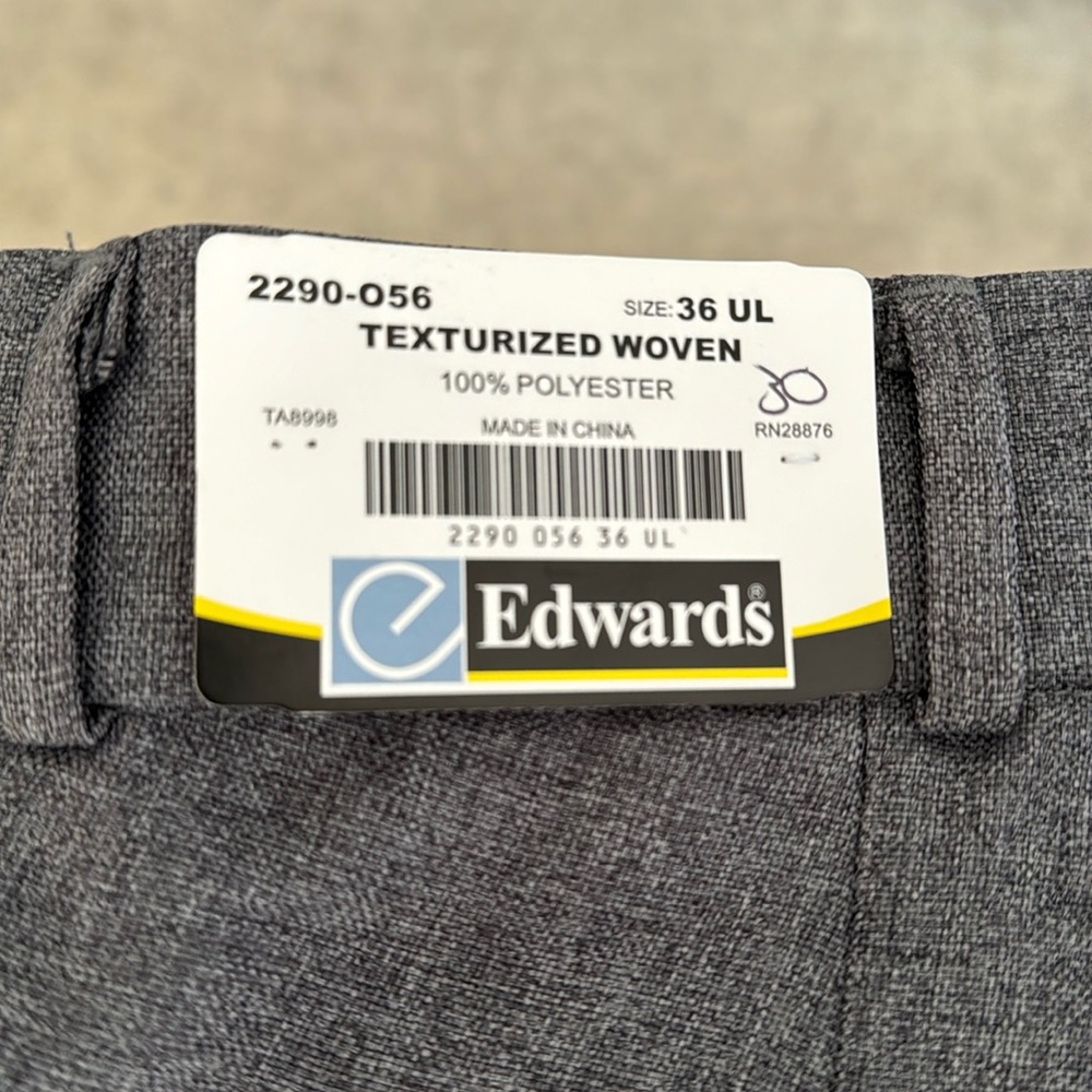 NWT Men’s Dress Pants 36x32 Heather Gray